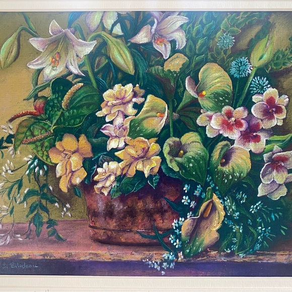 Fanny Bilodeau “Tropical Florals” Vibrant Art Print Signed and Numbered - Picture 2 of 4